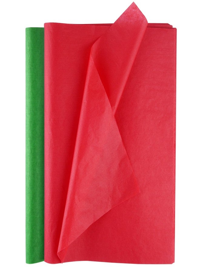 TUPARKA 60 Sheets Tissue Paper 20.4x15inch Christmas Tissue Paper Wrapping Paper Gift Paper for DIY and Craft, Gift Bags Decorations in Christmas Party（,Red,Green） - Image 1